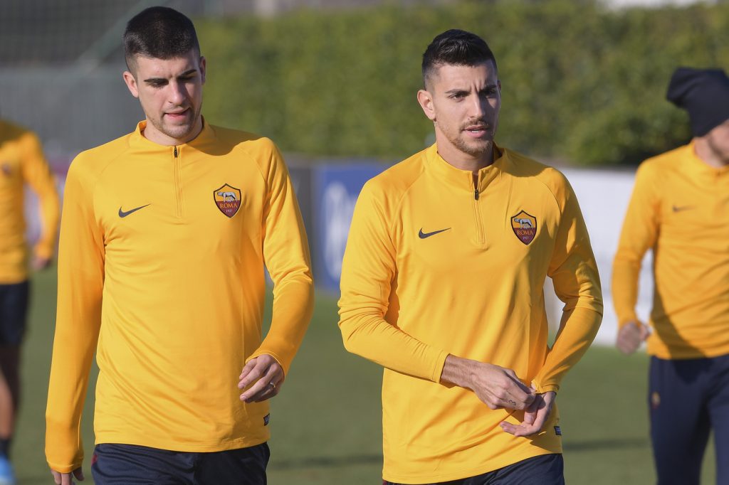 Mancini Pellegrini AS Roma, allenamento a Trigoria