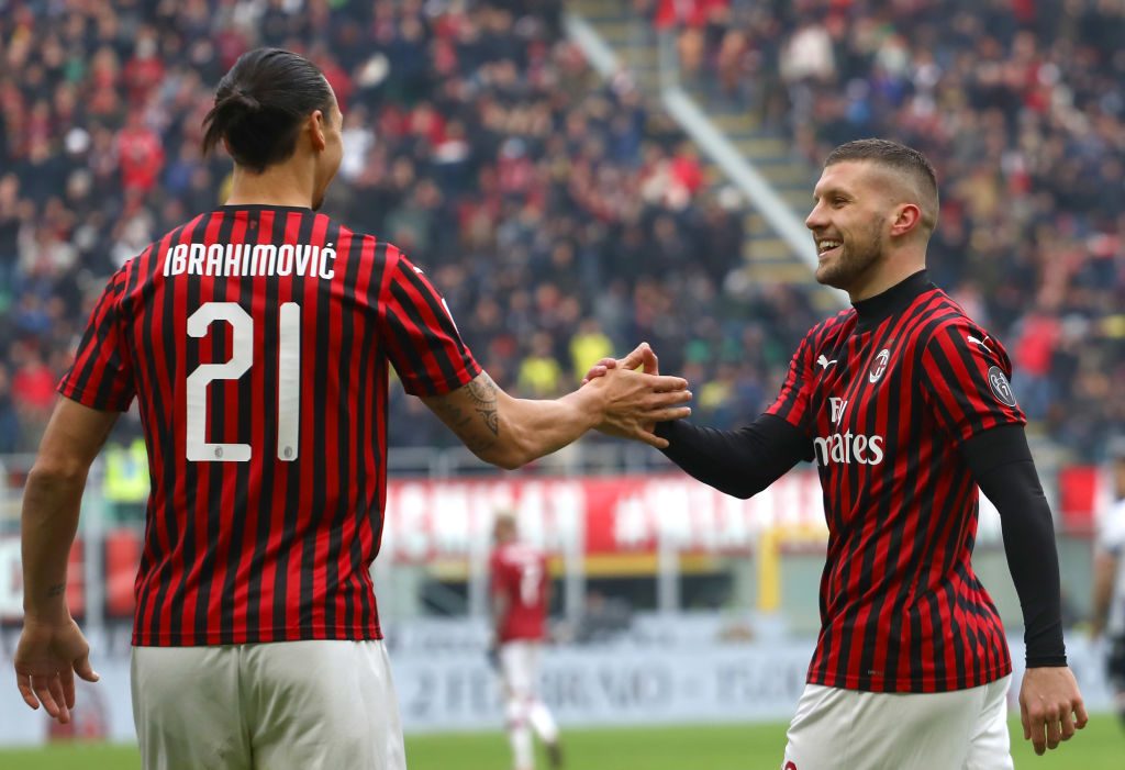 rebic ibrahimovic AC Milan v Udinese Calcio - Serie A