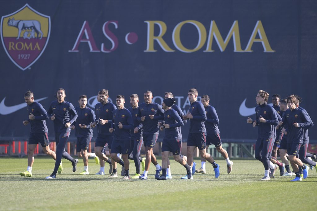 AS Roma, allenamento mattutino a Trigoria