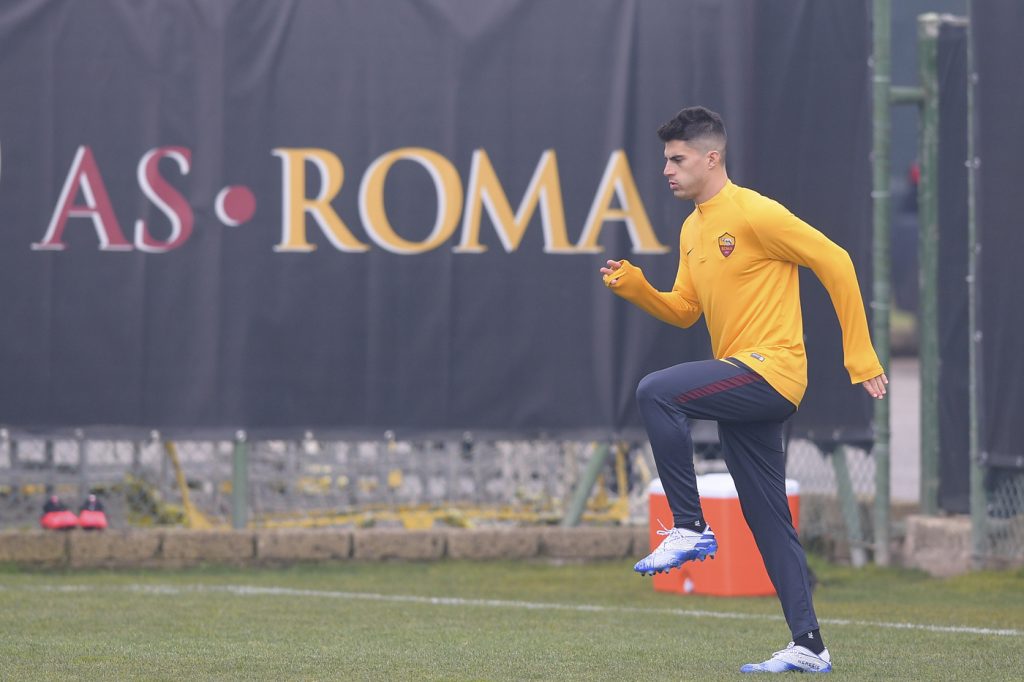 perotti AS Roma, allenamento mattutino a Trigoria