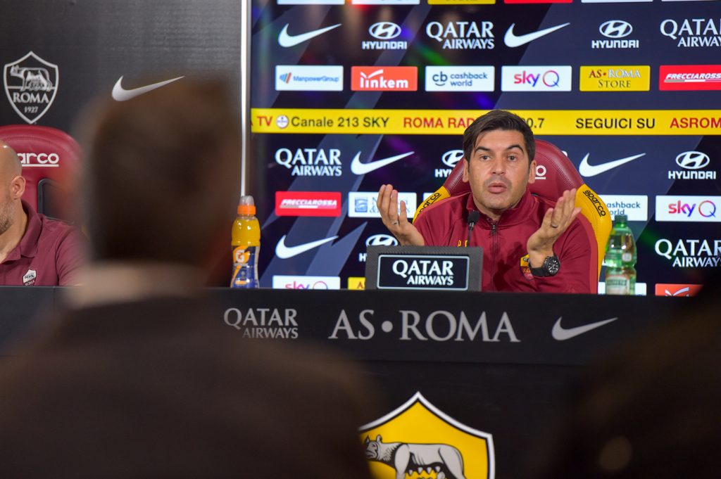AS Roma, la conferenza stampa di Paulo Fonseca