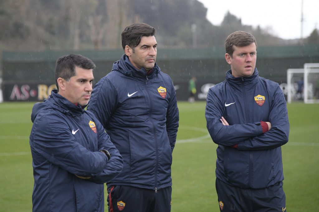 Fonseca AS Roma, allenamento a Trigoria