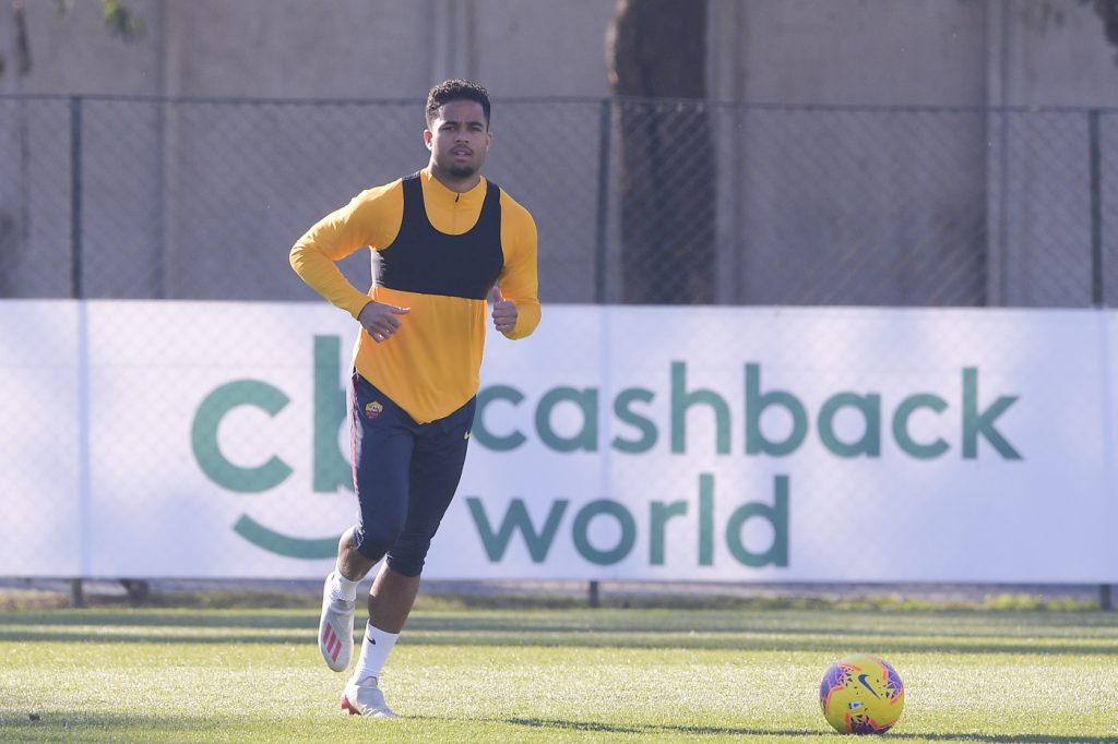 AS Roma, allenamento mattutino a Trigoria_Kluivert