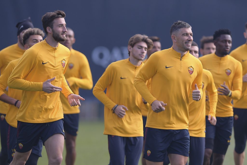 AS Roma, allenamento mattutino a Trigoria