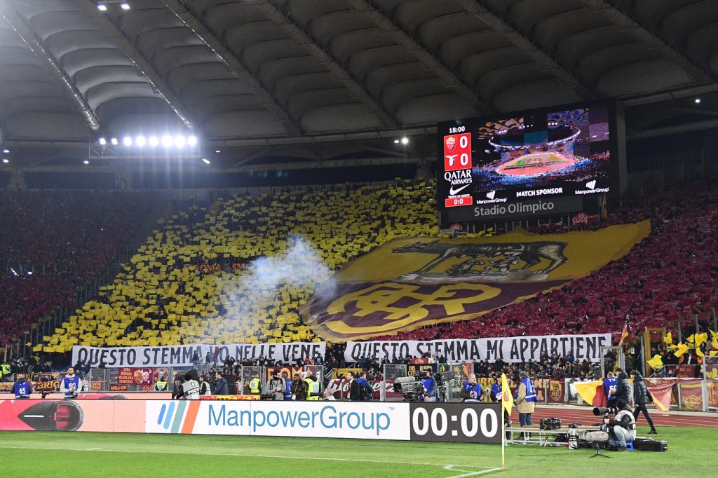 curva sud tifosi Roma vs Lazio - Serie A TIM 2019/2020