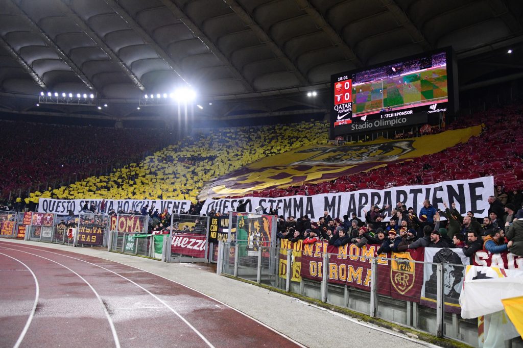 curva sud tifosi Roma vs Lazio - Serie A TIM 2019/2020