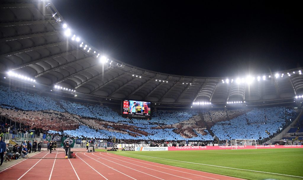 curva nord tifosi Roma vs Lazio - Serie A TIM 2019/2020