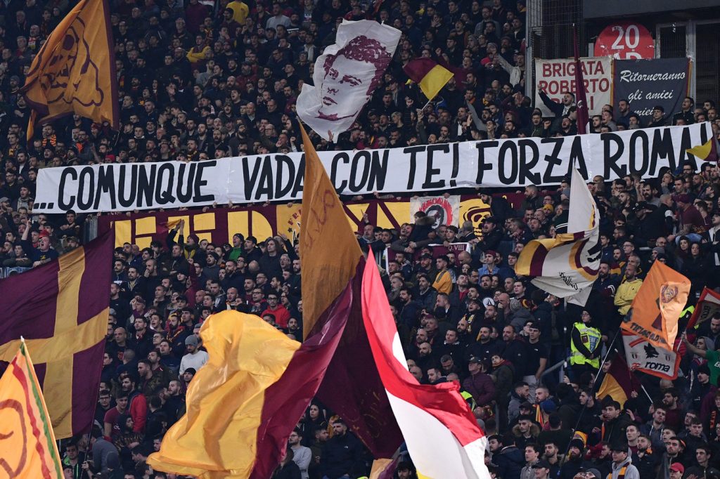 curva sud tifosi Roma vs Lazio - Serie A TIM 2019/2020