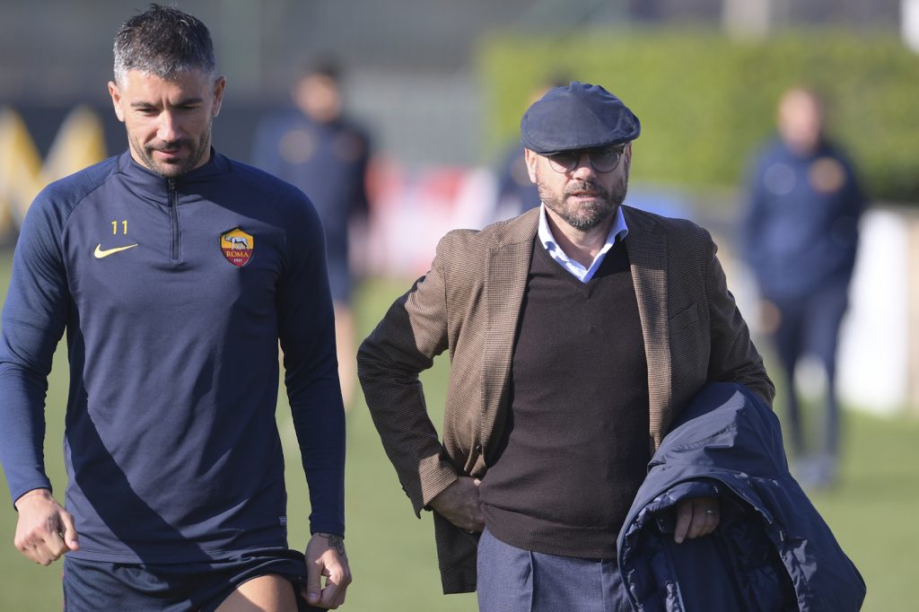 Kolarov Petrachi AS Roma, sessione di allenamento a Trigoria