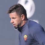 Bruno Peres AS Roma, sessione di allenamento a Trigoria