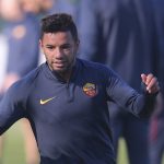 Bruno Peres AS Roma, sessione di allenamento a Trigoria