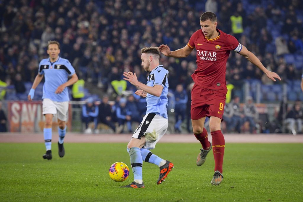 dzeko lazzari Roma vs Lazio - Serie A TIM 2019/2020