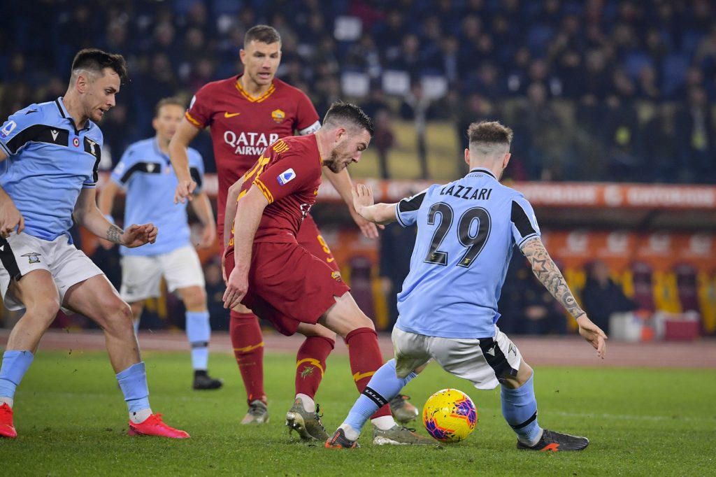 lazzari veretout Roma vs Lazio - Serie A TIM 2019/2020