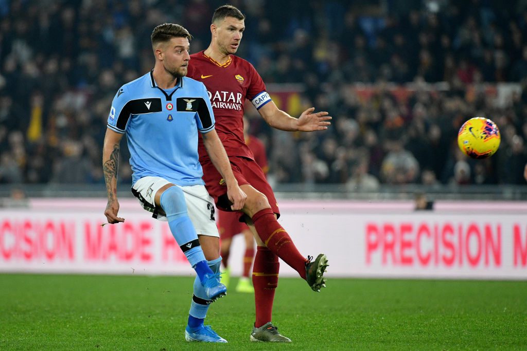 AS Roma v SS Lazio - Serie A dzeko milinkovic-savic