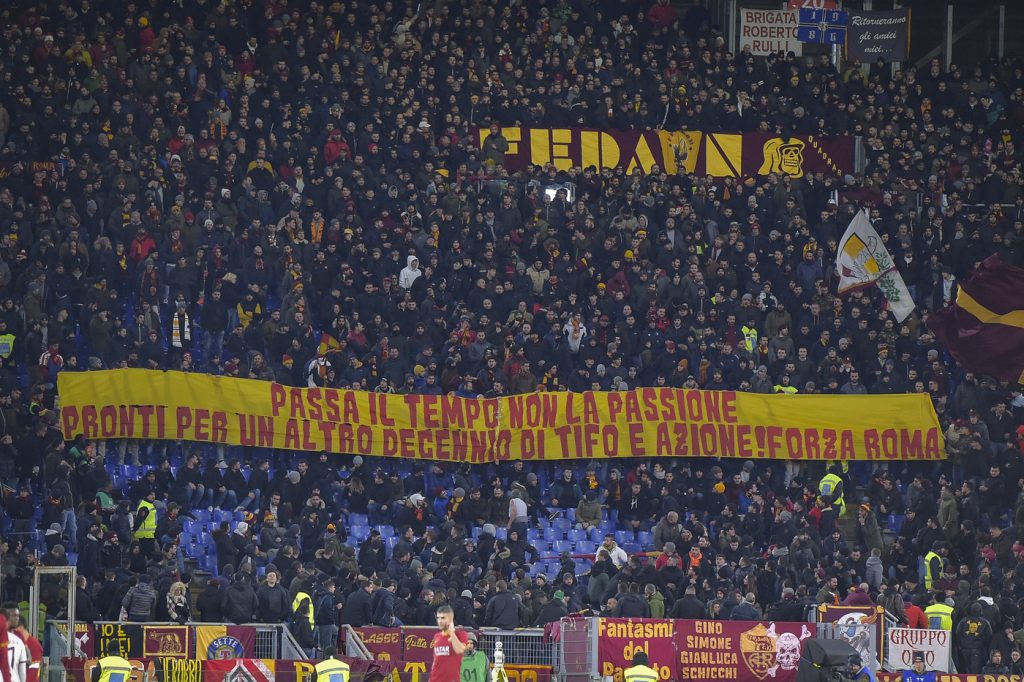 Roma vs Torino - Serie A TIM 2019/2020_Striscione curva sud tifosi