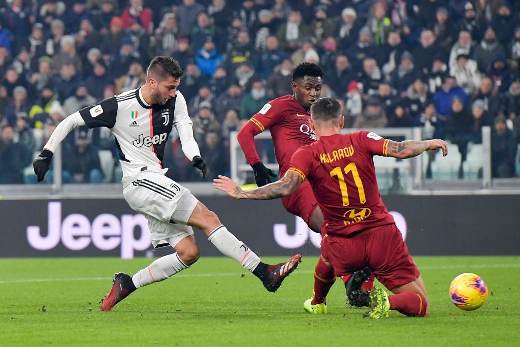 bentancur kolarov diawara Juventus v AS Roma - Coppa Italia: Quarter Final