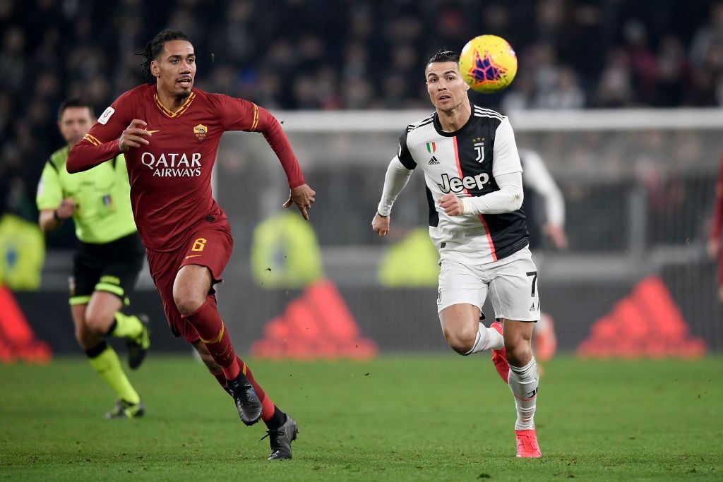smalling ronaldo Juventus v AS Roma - Coppa Italia: Quarter Final