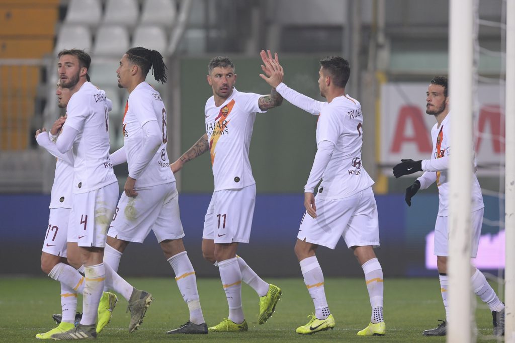 pellegrini kolarov Parma vs Roma - Coppa Italia 2019/2020, ottavi di finale