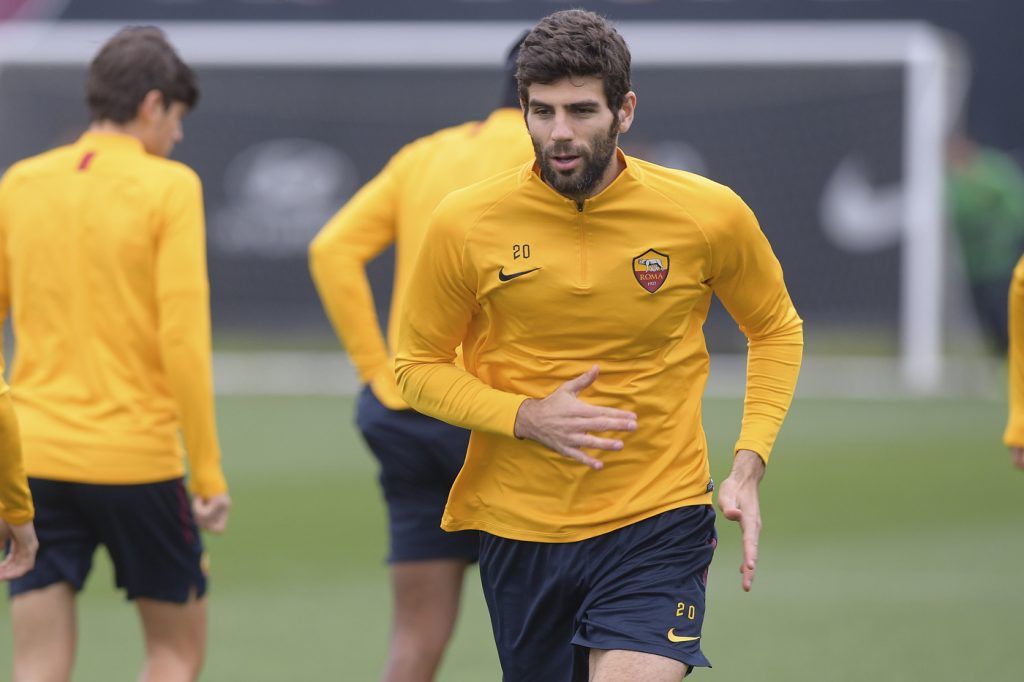 AS Roma, sessione di allenamento a Trigoria Fazio