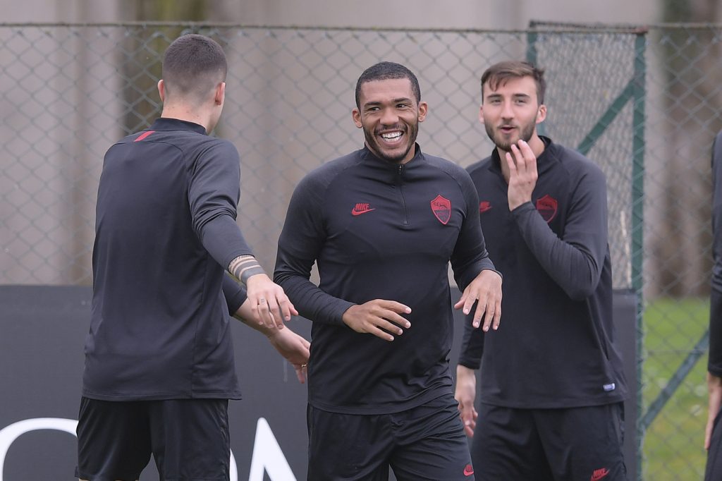 Juan Jesus Cristante AS Roma, sessione di allenamento in vista della sfida di Europa League contro il KAA Gent