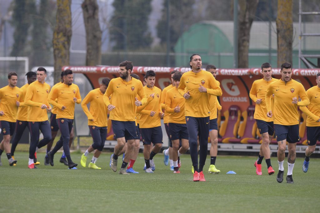 AS Roma, sessione di allenamento a TrigoriaAS Roma, sessione di allenamento a Trigoria