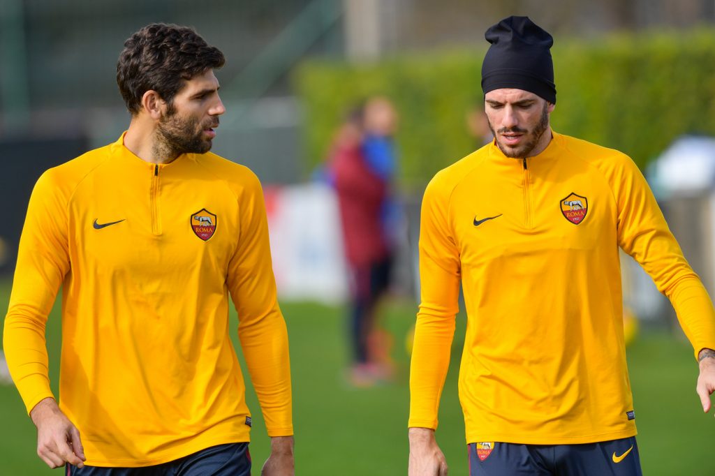 fazio santon AS Roma, allenamento a TrigoriaAS Roma, allenamento a Trigoria