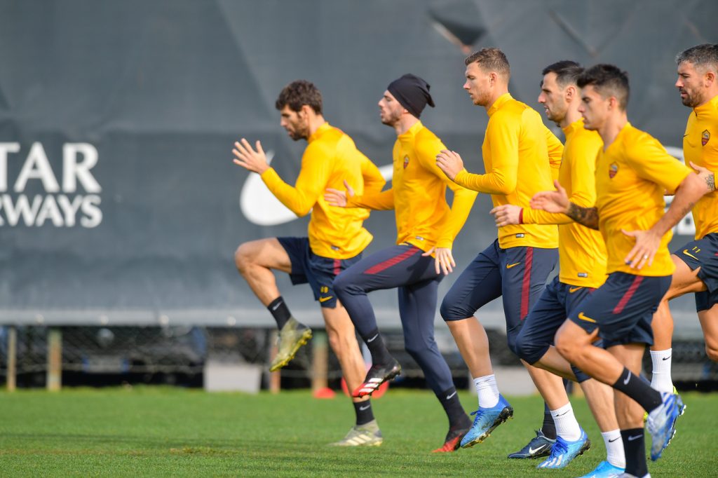 dzeko AS Roma, allenamento a TrigoriaAS Roma, allenamento a Trigoria