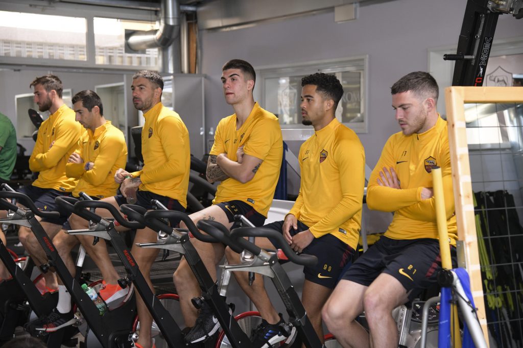 AS Roma, allenamento a Trigoria