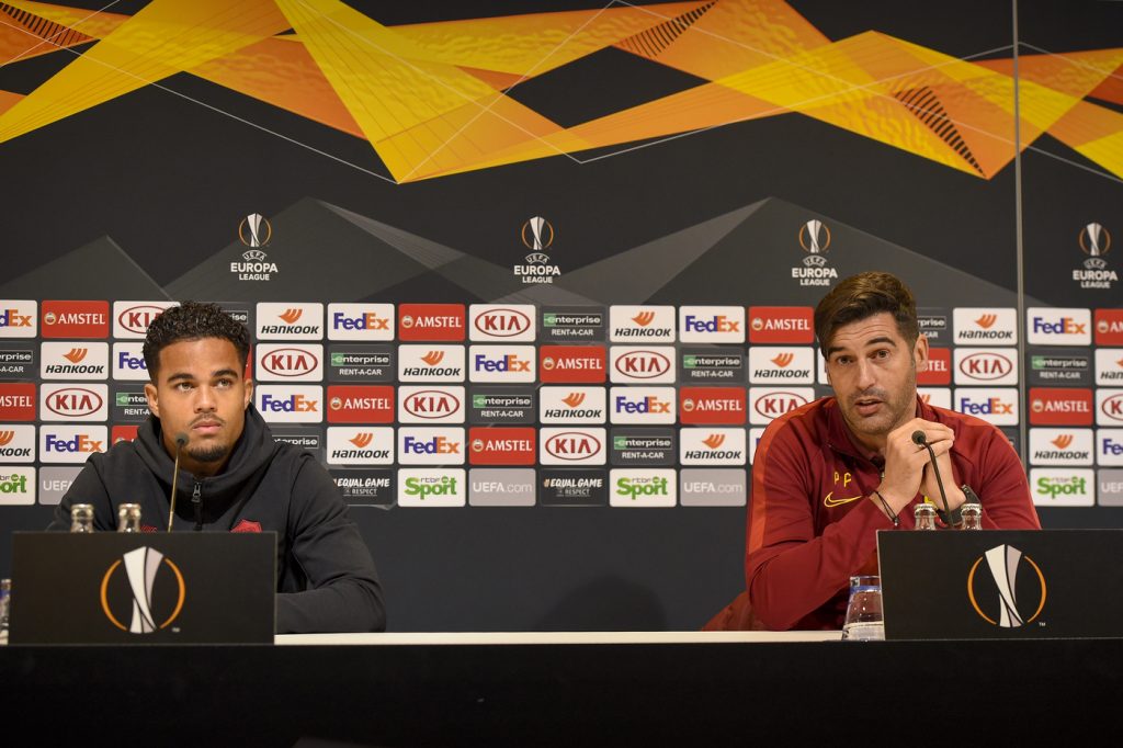 kluivert fonseca Conferenza stampa di presentazione del match di Europa League tra Gent e Roma