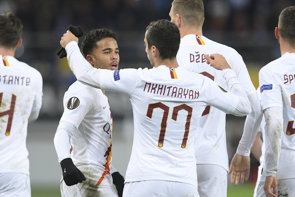 Mkhitaryan Kluivert Gent vs Roma - Uefa Europa League 2019/2020