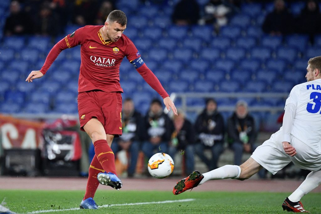 dzeko Roma vs Gent - UEFA Europa League 2019/2020