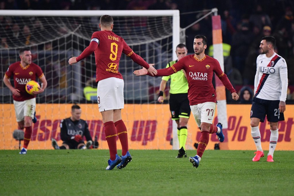 mkhitaryan dzeko Roma vs Bologna - Serie A TIM 2019/2020