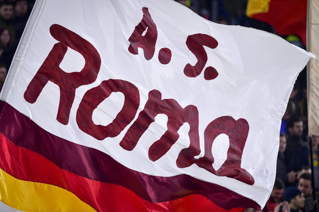 bandiera tifosi curva sud Roma vs Gent - UEFA Europa League 2019/2020