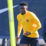 Diawara AS Roma, sessione di allenamento a Trigoria