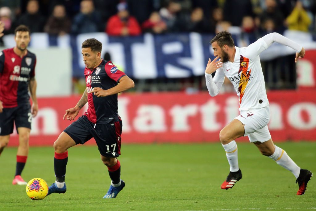 Oliva Cristante Cagliari Calcio v AS Roma - Serie A