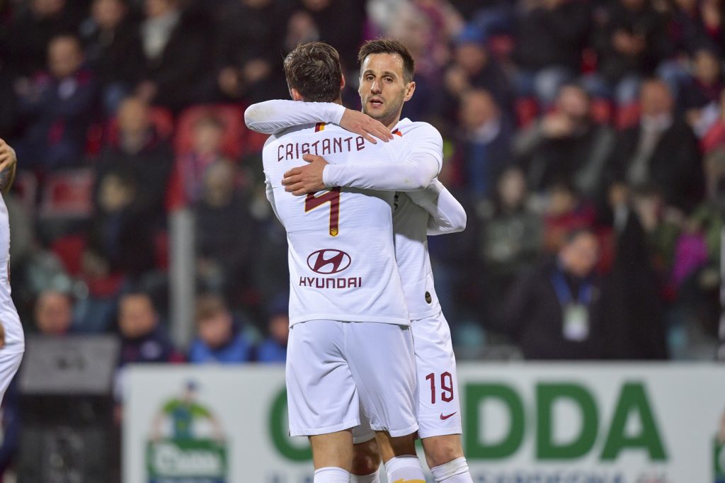 Kalinic Cristante Cagliari vs Roma - Serie A TIM 2019/2020