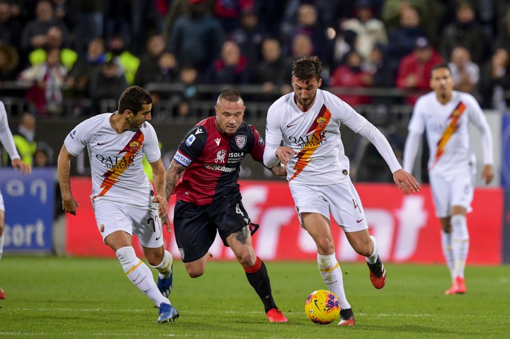 Nainggolan Cristante Cagliari vs Roma - Serie A TIM 2019/2020