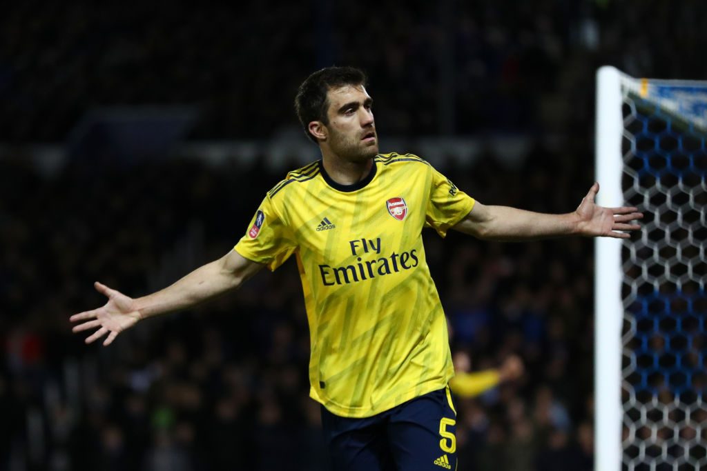 sokratis papastathopoulos Portsmouth FC v Arsenal FC - FA Cup Fifth Round