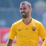 Spinazzola Serie A, il primo allenamento collettivo dopo la ripresa per l'ASRoma a Trigoria