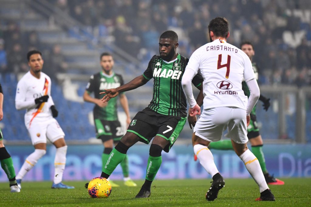 kluivert boga Sassuolo vs Roma - Serie A TIM 2019/2020