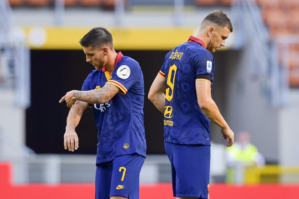 pellegrini dzeko Milan vs Roma - Serie A TIM 2019/2020