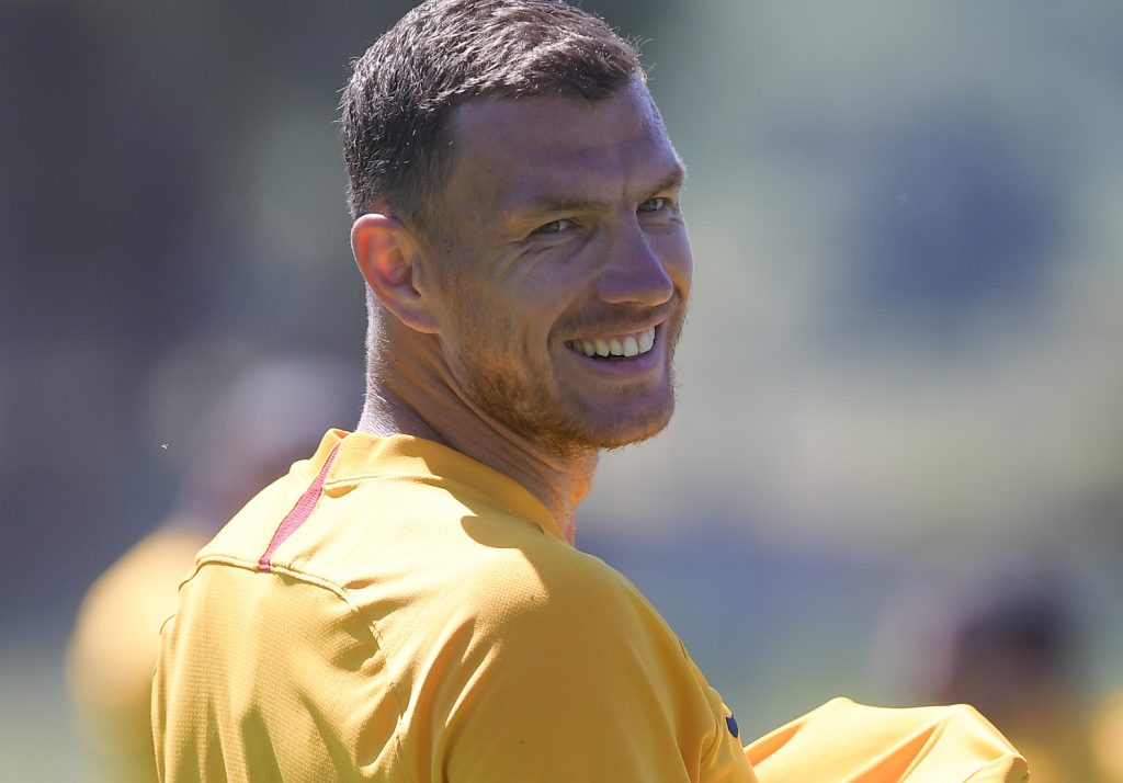Dzeko allenamento roma