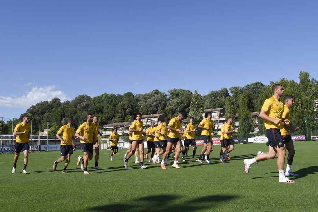 AS Roma, sessione di allenamento a TrigoriaAS Roma, sessione di allenamento a Trigoria