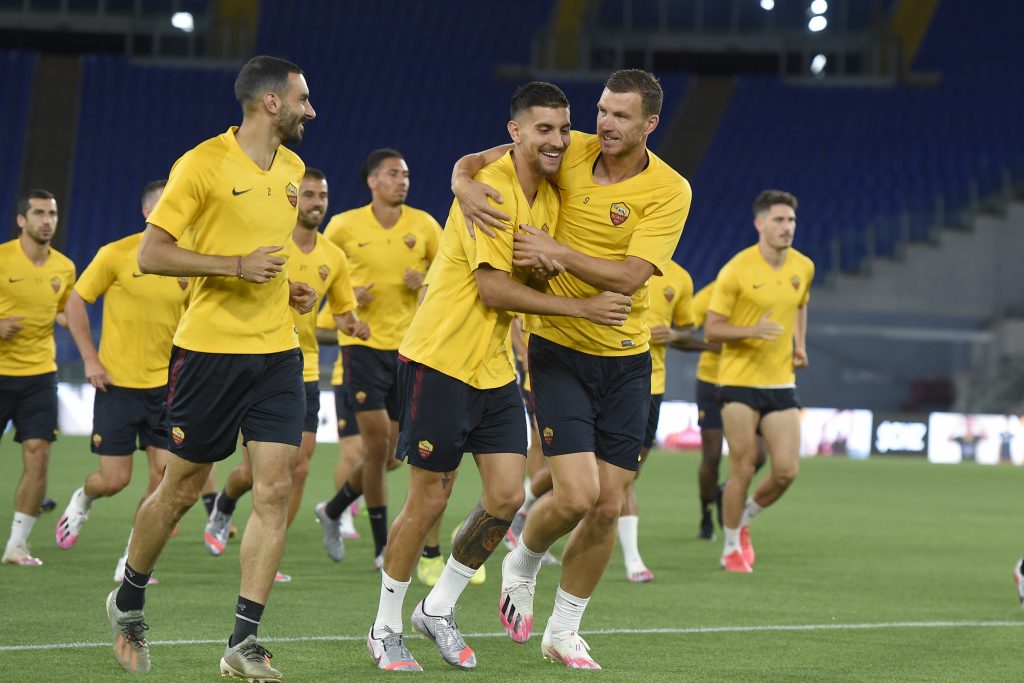 Roma Allenamento Olimpico Zappacosta Pellegrini Dzeko