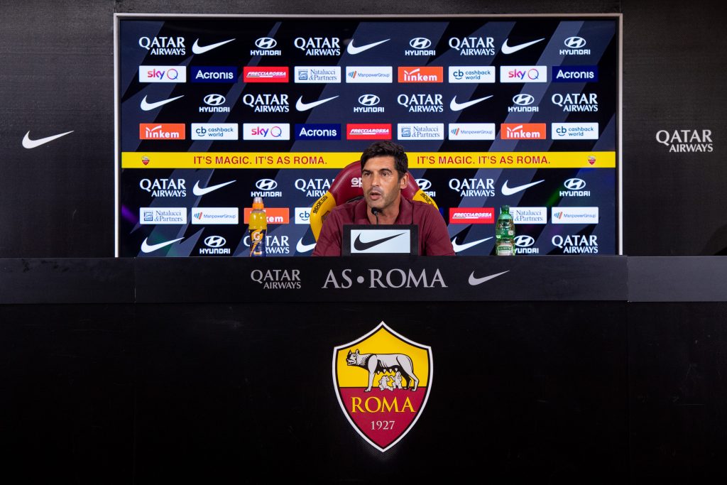 AS Roma, la conferenza stampa di Paulo Fonseca