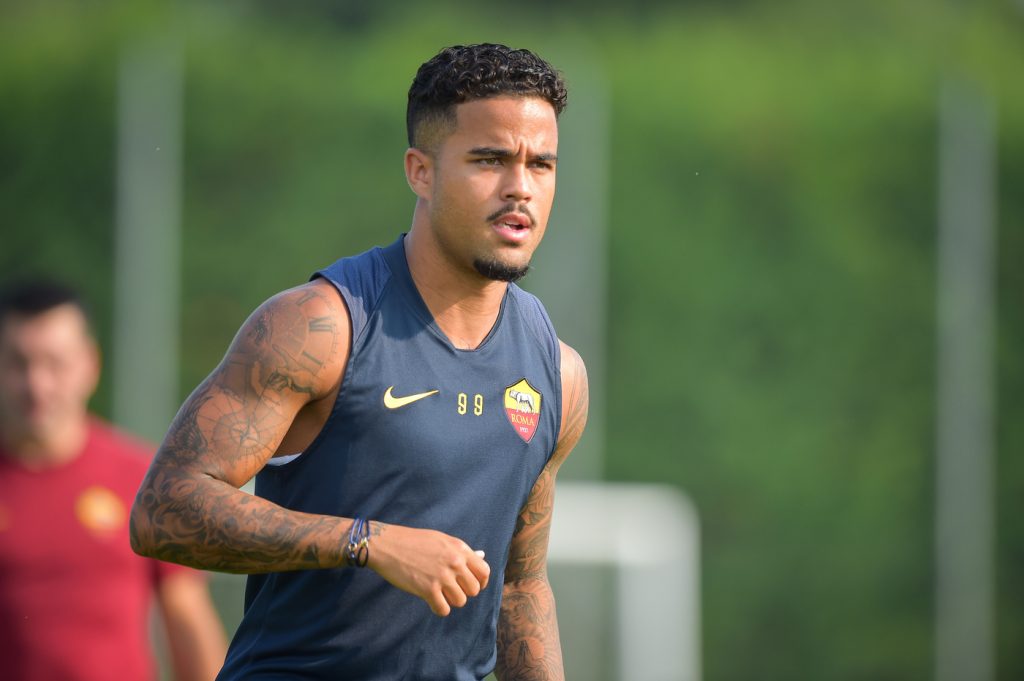 kluivert AS Roma, giallorossi al lavoro a Vinovo in vista della Juventus
