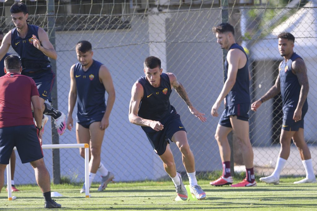 Ibanez AS Roma, sessione di allenamento a Trigoria