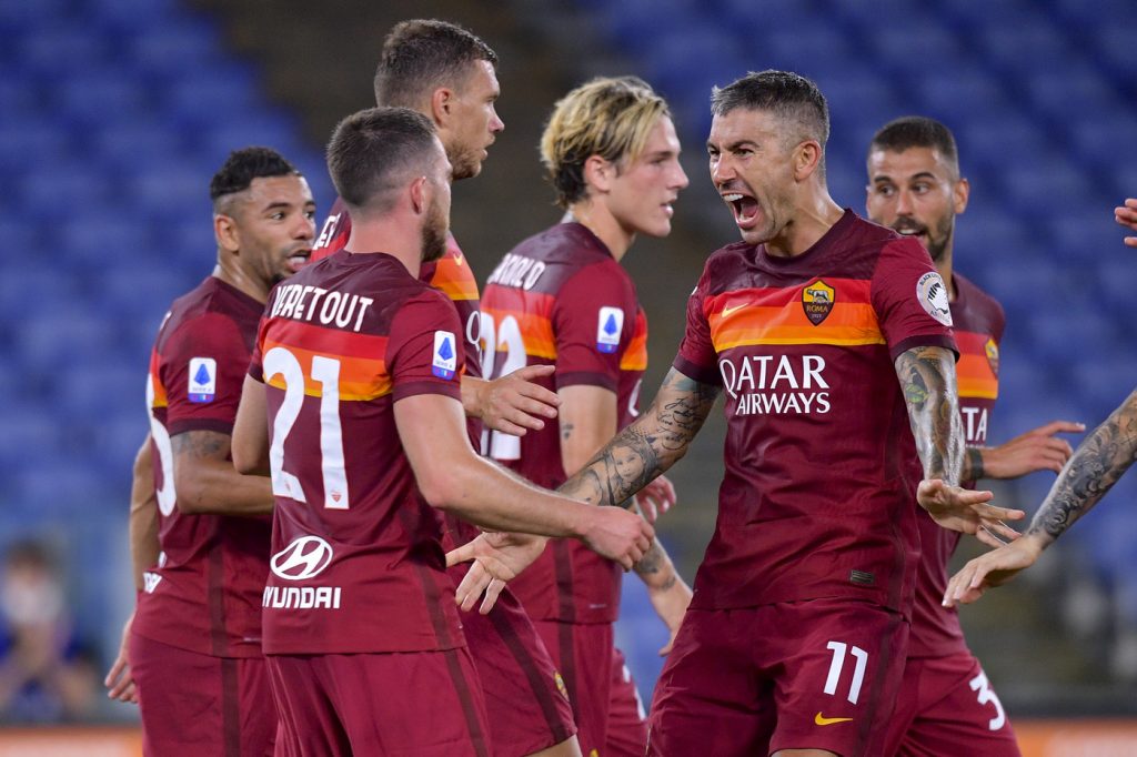 veretout kolarov Roma vs Fiorentina - Serie A TIM 2019/2020