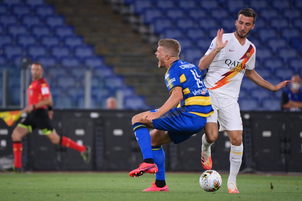 cristante fallo cornelius Roma vs Parma - Serie A TIM 2019/2020
