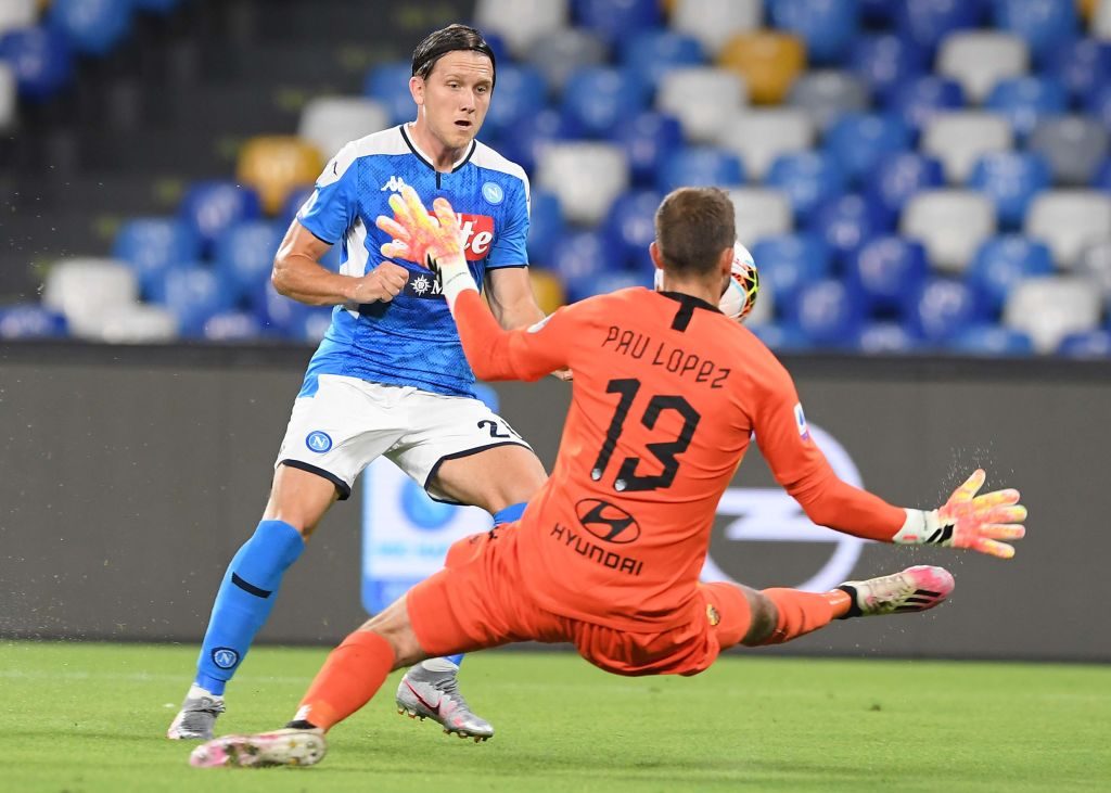 pau lopez SSC Napoli v AS Roma - Serie A